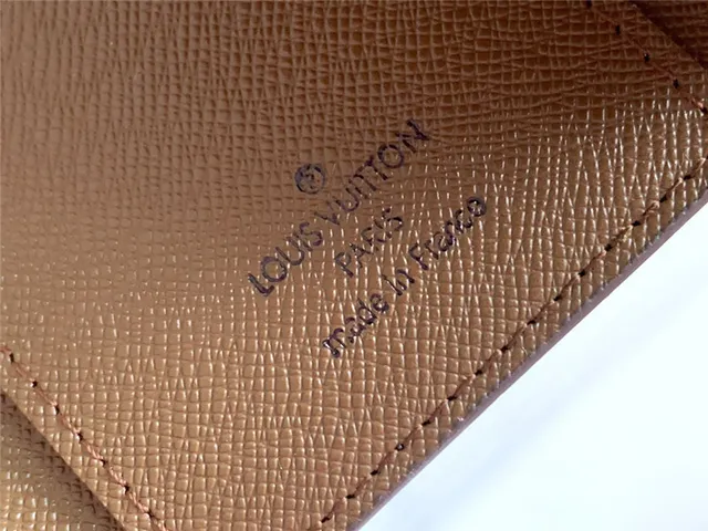 Louis Vuitton Brown Pink Damier Ebène Canvas Envelope Flap Short Wallet 21