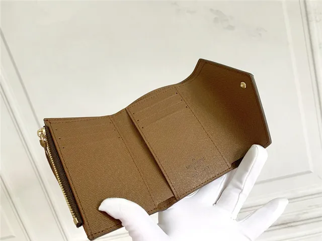 Louis Vuitton Brown Pink Damier Ebène Canvas Envelope Flap Short Wallet 23