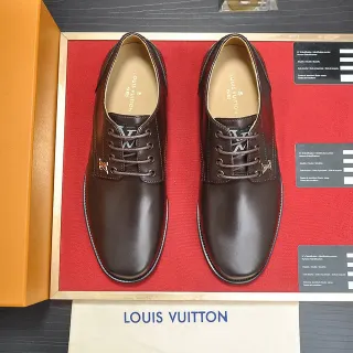 Louis Vuitton Brown Polished Leather Oxford Shoes
