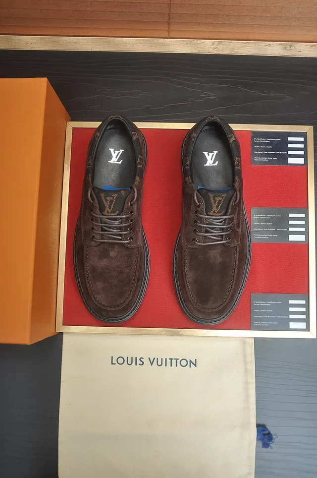 Louis Vuitton Brown Suede Moc-Toe Lug Sole Casual Shoes 5