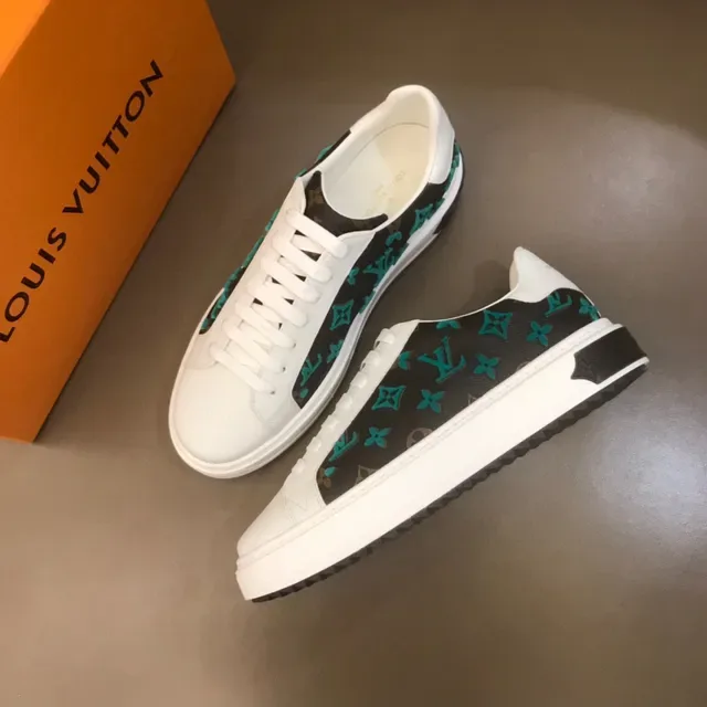 Louis Vuitton Brown White Monogram Canvas Upper Leather Accents Lifestyle Sneakers 8