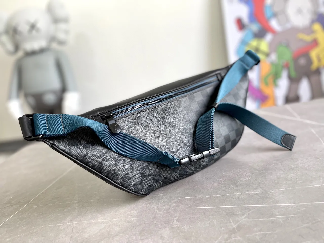 Louis Vuitton Bumbag Damier Graphite Checkered Canvas Fashion Belt Bag 5