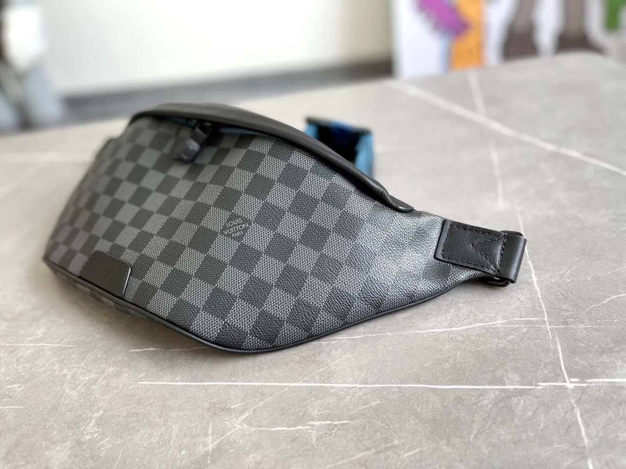 Louis Vuitton Bumbag Damier Graphite Checkered Canvas Fashion Belt Bag 6