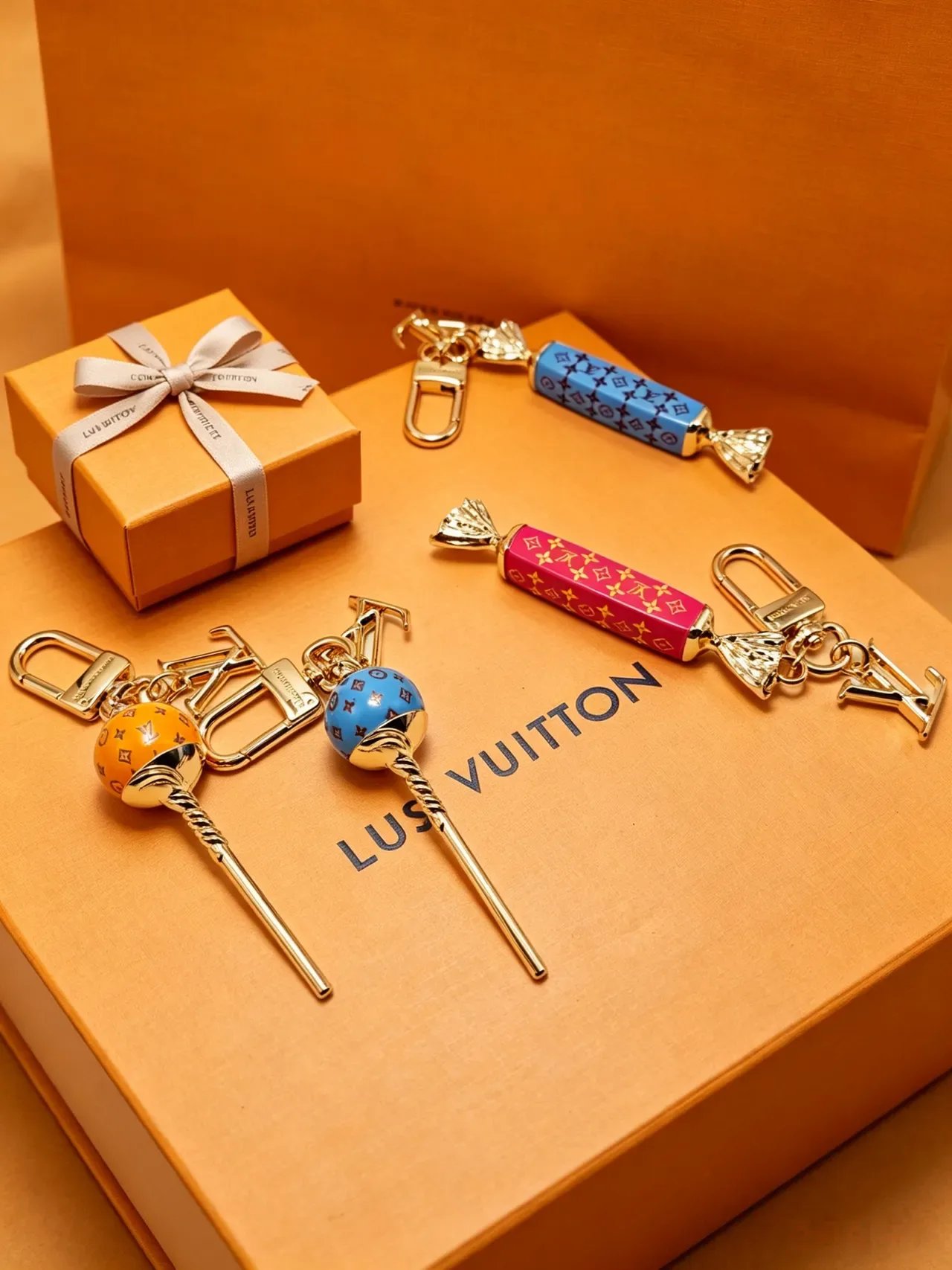 Louis Vuitton Candy Charm Multicolor Gold Monogrammed Enamel Bracelet 1