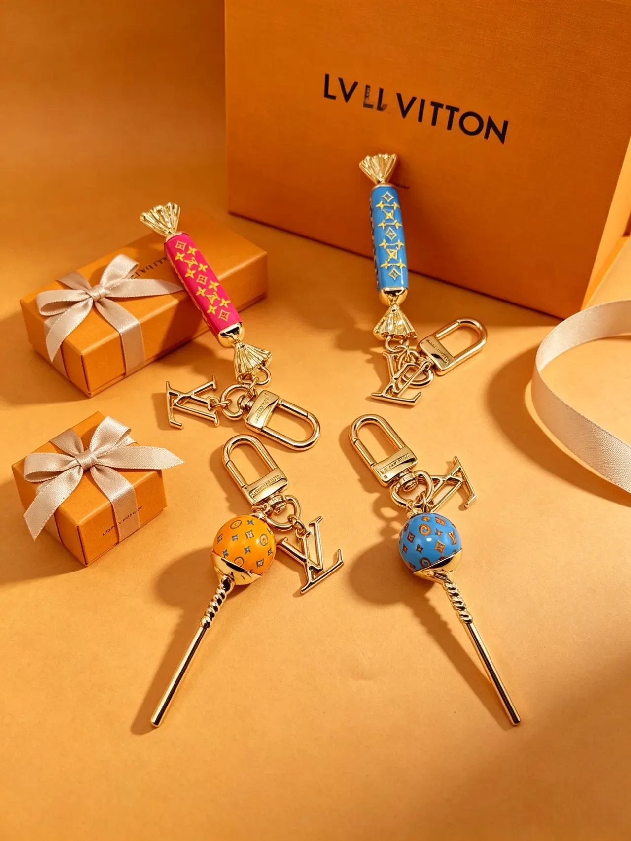 Louis Vuitton Candy Charm Multicolor Gold Monogrammed Enamel Bracelet 8