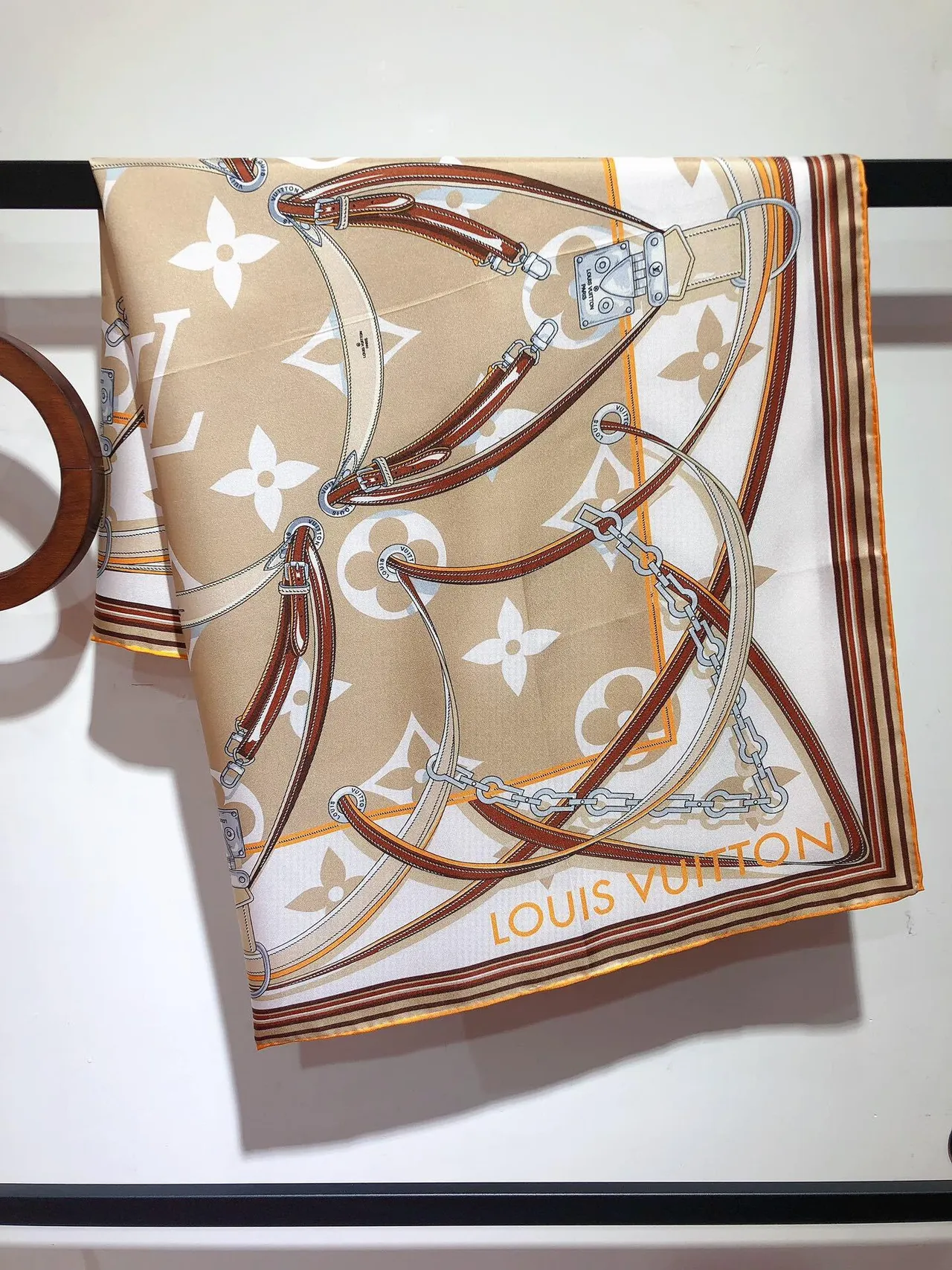 Louis Vuitton Chain Motif Silk Scarf 6