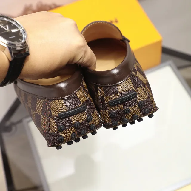 Louis Vuitton Damier Check Brown Leather Loafers 2
