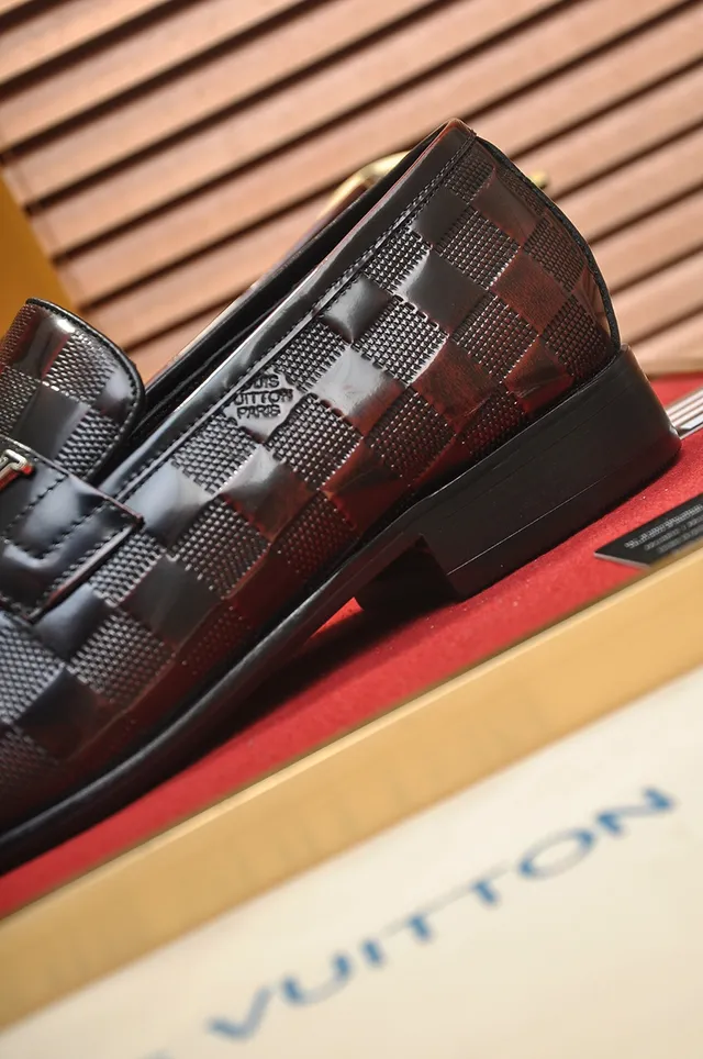 Louis Vuitton Damier Checkered Brown and Black Loafers 2
