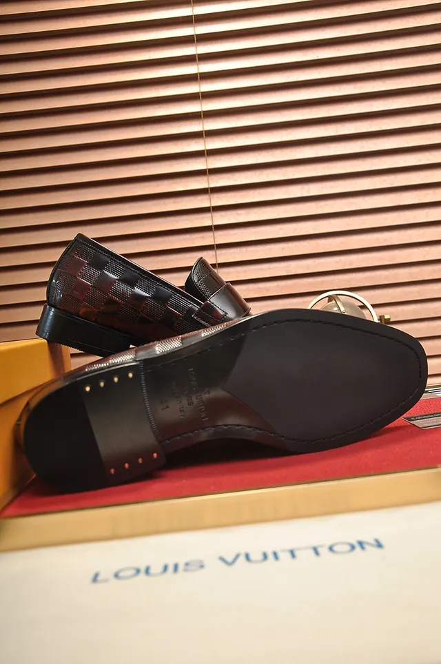 Louis Vuitton Damier Checkered Brown and Black Loafers 3