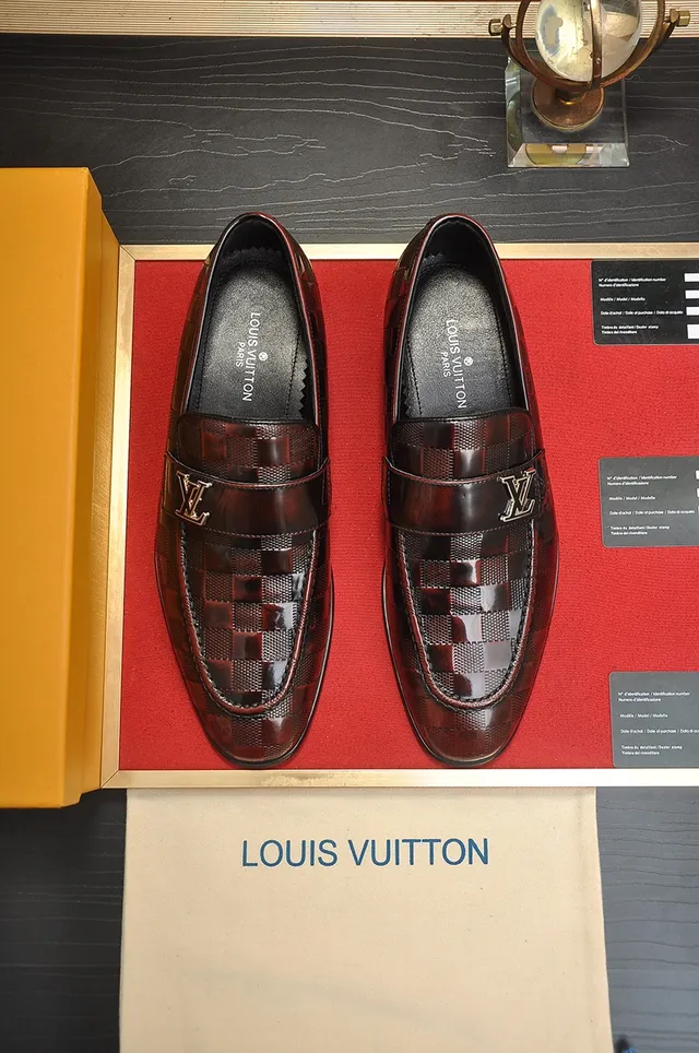 Louis Vuitton Damier Checkered Brown and Black Loafers 5
