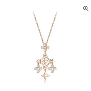Louis Vuitton Dentelle de Diamants Rose Gold Diamond Pendant Necklace