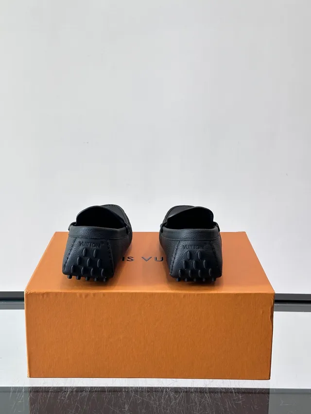 Louis Vuitton Driver Loafer Black Pebbled Leather Loafer 3
