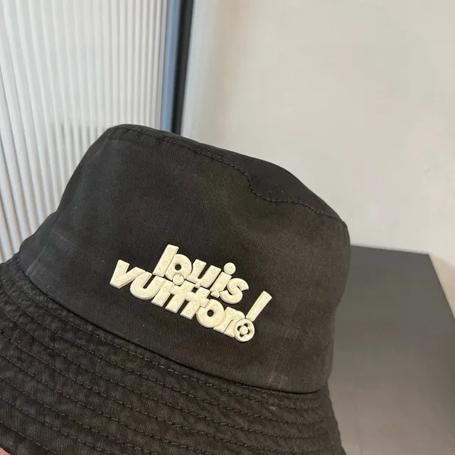 Louis Vuitton Embroidered Logo Black Bucket Hat 7