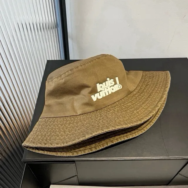 Louis Vuitton Embroidered Logo Olive Bucket Hat 3