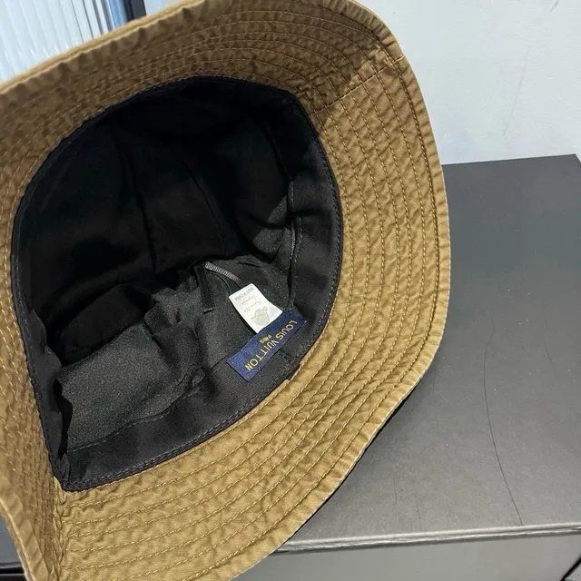 Louis Vuitton Embroidered Logo Olive Bucket Hat 4