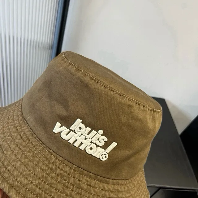 Louis Vuitton Embroidered Logo Olive Bucket Hat 5