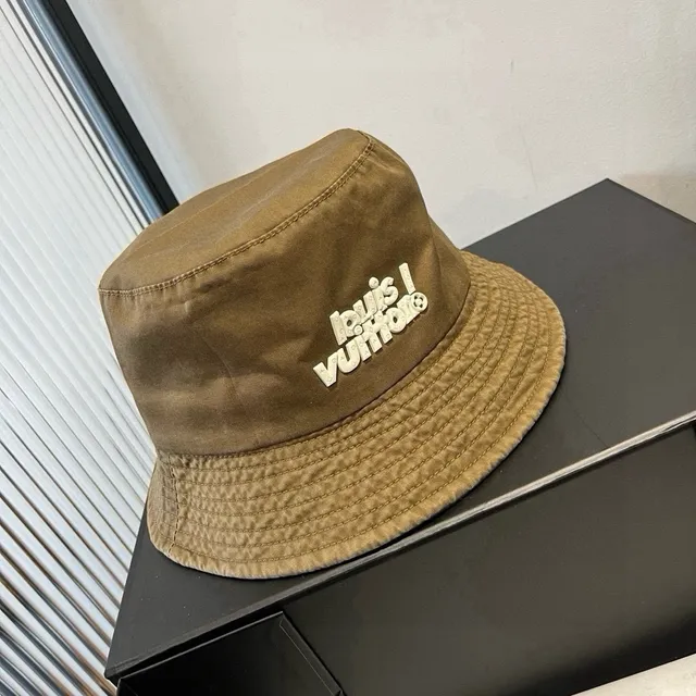 Louis Vuitton Embroidered Logo Olive Bucket Hat 6