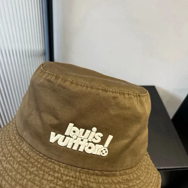 Louis Vuitton Embroidered Logo Olive Bucket Hat 7
