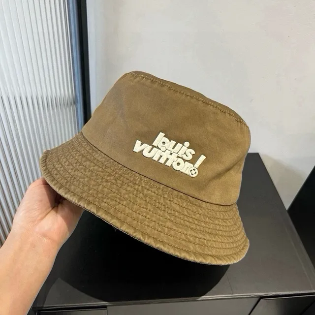 Louis Vuitton Embroidered Logo Olive Bucket Hat 8