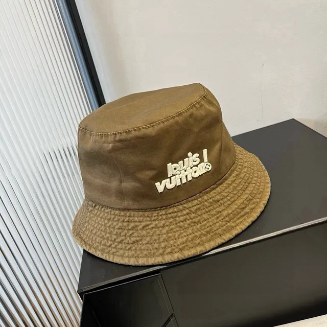 Louis Vuitton Embroidered Logo Olive Bucket Hat 9