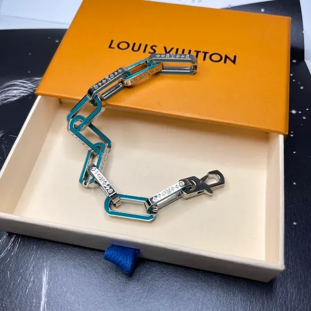 Louis Vuitton Enamel-Inlaid Monogram Link Bracelet 2