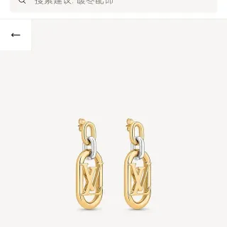 Louis Vuitton Everyday Chain LV Gold and Silver Earrings