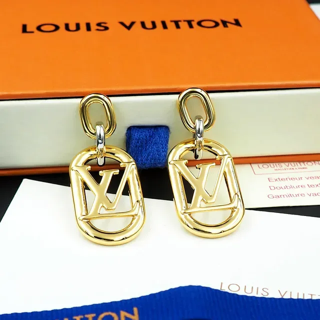 Louis Vuitton Everyday Chain LV Gold and Silver Earrings 2