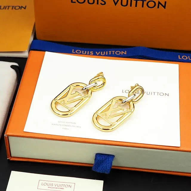 Louis Vuitton Everyday Chain LV Gold and Silver Earrings 4
