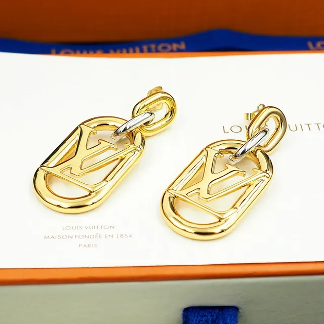 Louis Vuitton Everyday Chain LV Gold and Silver Earrings 5