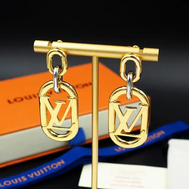 Louis Vuitton Everyday Chain LV Gold and Silver Earrings 8