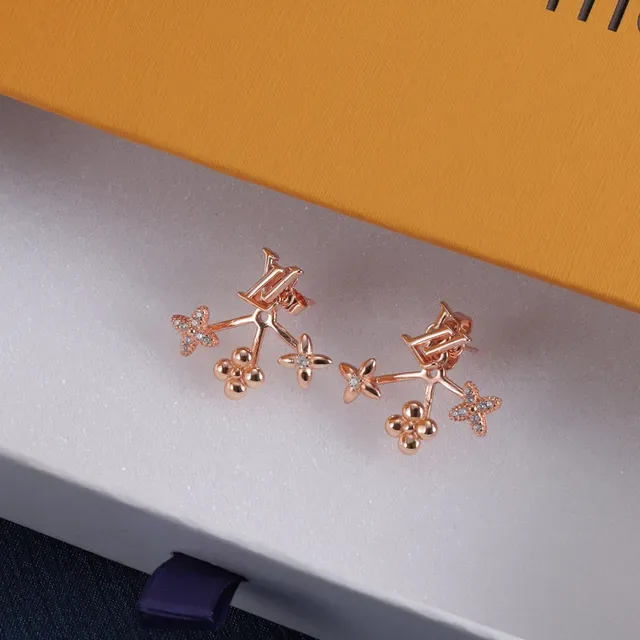 Louis Vuitton Floral Branch Monogram Crystal Earrings 2