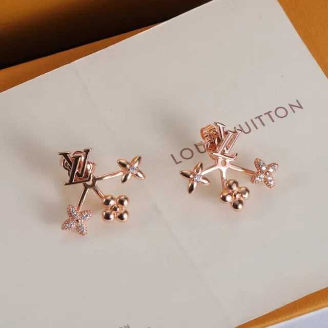 Louis Vuitton Floral Branch Monogram Crystal Earrings 3