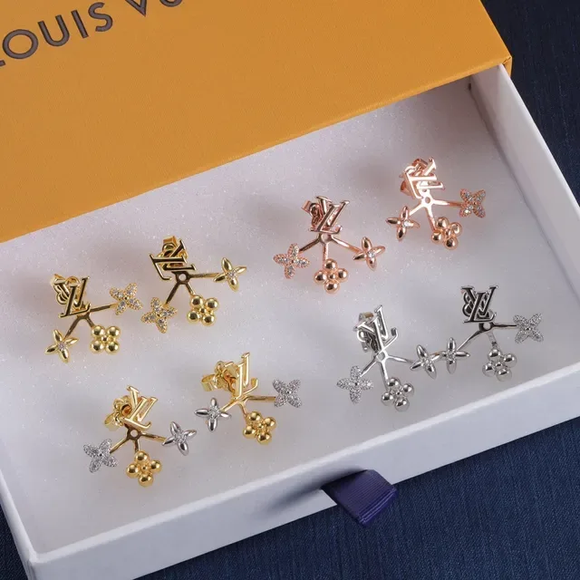 Louis Vuitton Floral Branch Monogram Crystal Earrings 8