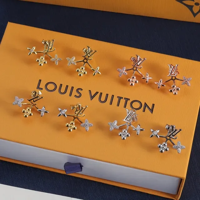 Louis Vuitton Floral Branch Monogram Crystal Earrings 9