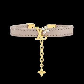 Louis Vuitton Cadena de Flores Ante Beige Pulsera