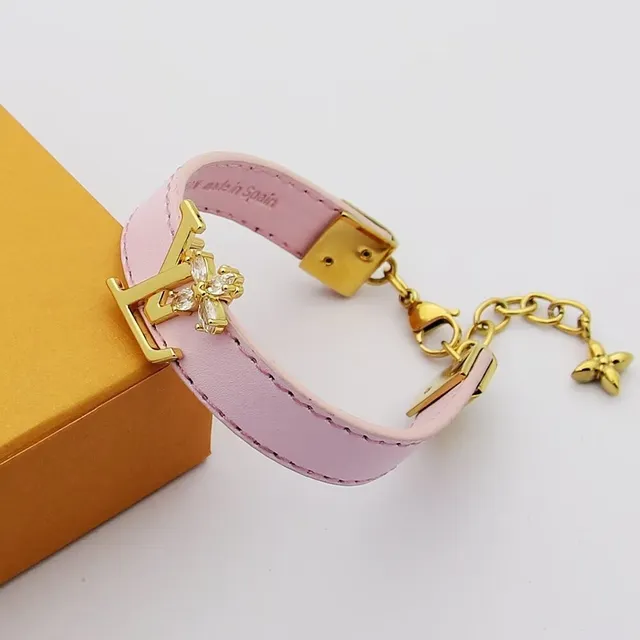 Louis Vuitton Flower Chain Beige Suede Bracelet 5
