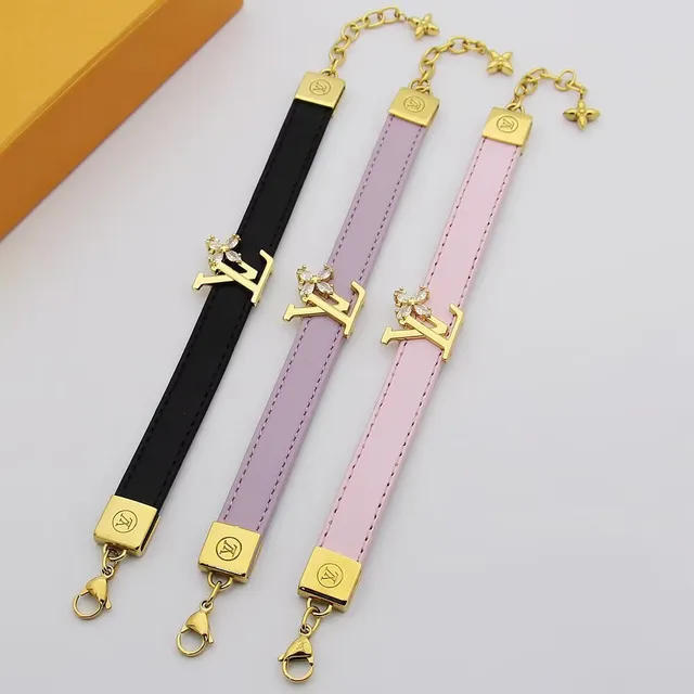 Louis Vuitton Flower Chain Beige Suede Bracelet 8