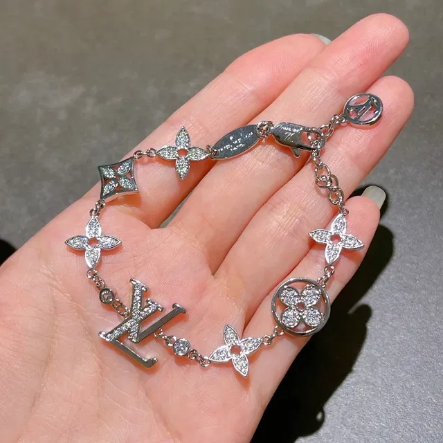Louis Vuitton Flower Collection Crystal-Embellished Monogram Bracelet 3