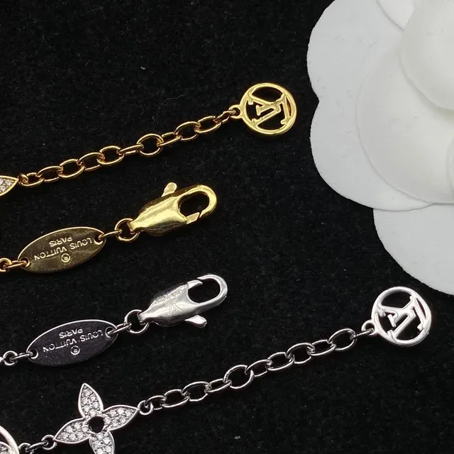 Louis Vuitton Flower Collection Crystal-Embellished Monogram Bracelet 5
