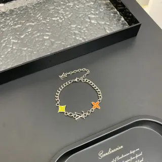 Louis Vuitton Flower Monogram Enamel Charm Bracelet
