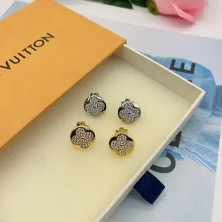 Louis Vuitton Flower Motif Pavé Crystal Stud Earrings