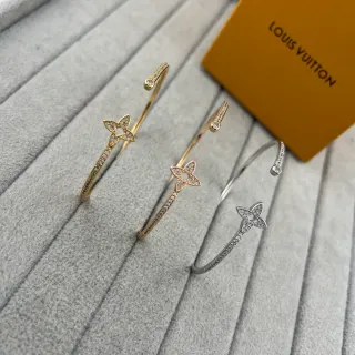Louis Vuitton Motivo Floral Pavé Brazaletes Abiertos