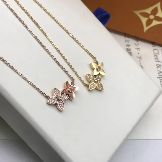 Louis Vuitton Gold LV Monogram Charm Necklace 7