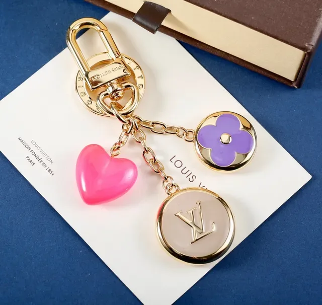 Louis Vuitton Gold Pink Hardware Enamel Charms Bracelet 8