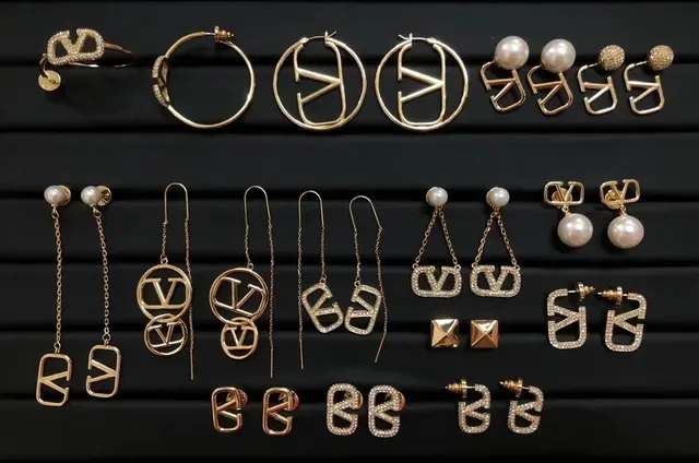Louis Vuitton Gold Silver Monogrammed Metallic Earrings 7