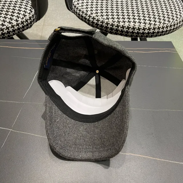 Louis Vuitton Gray Wool-Blend Logo Patch Baseball Cap 3