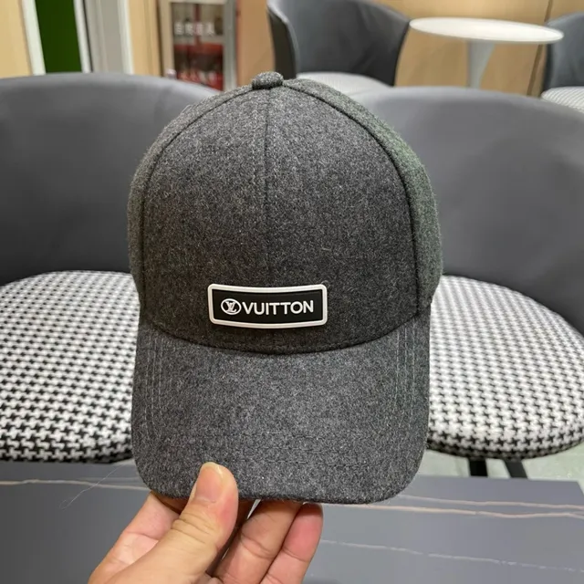 Louis Vuitton Gray Wool-Blend Logo Patch Baseball Cap 7