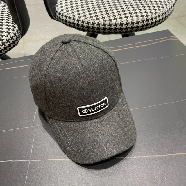 Louis Vuitton Gray Wool-Blend Logo Patch Baseball Cap 8