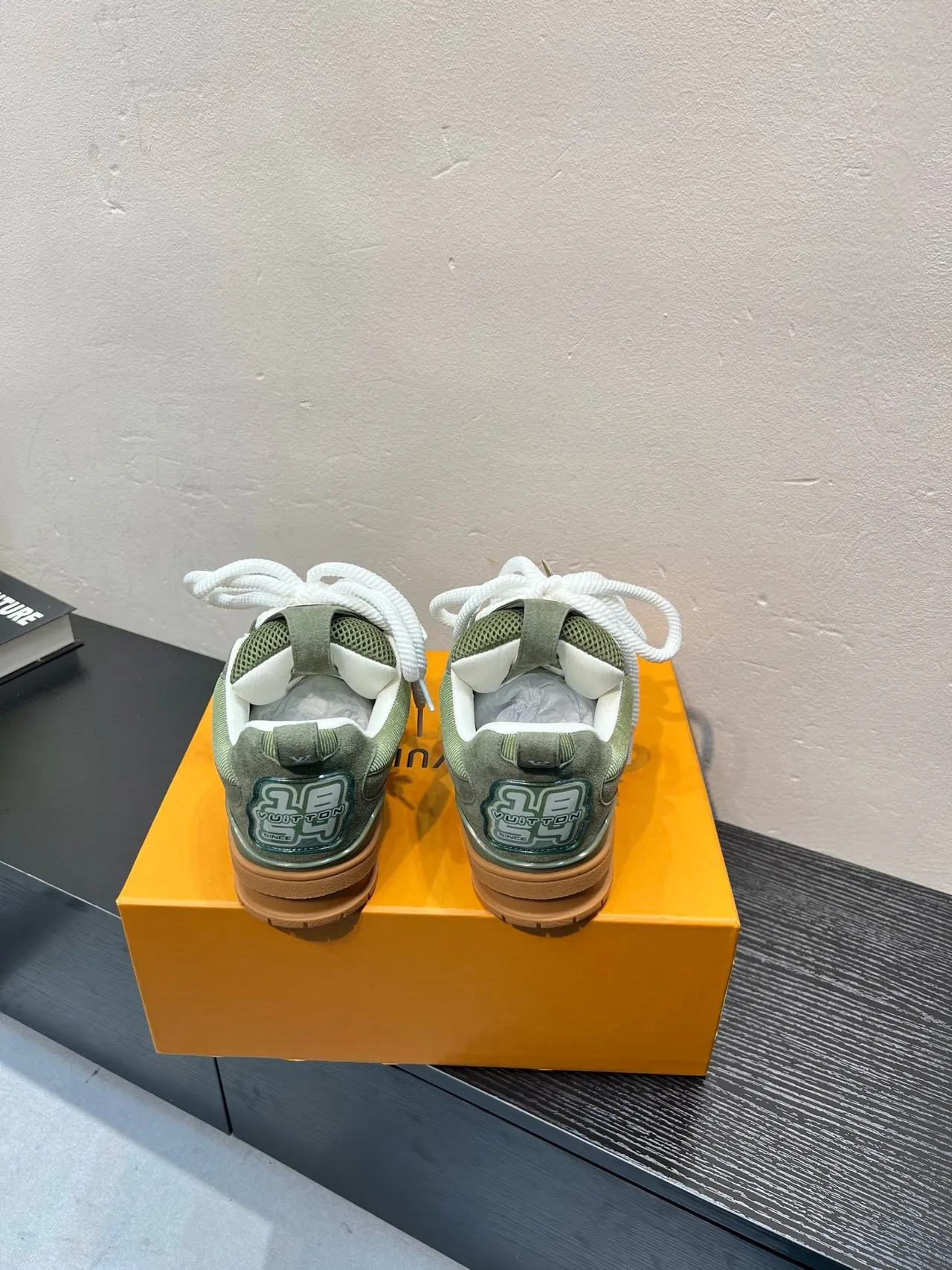 Louis Vuitton Green Beige Olive Suede And Mesh White Rope Laces Lifestyle Sneakers 6