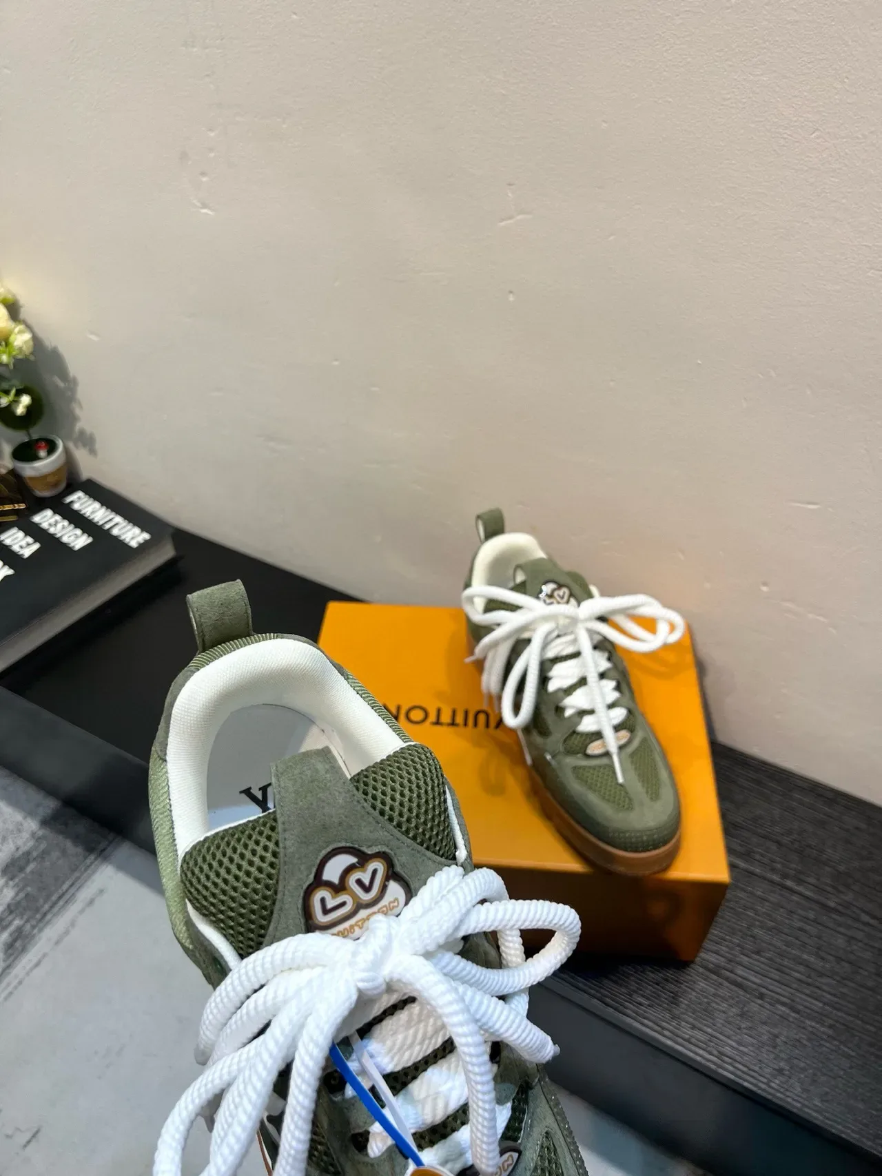 Louis Vuitton Green Beige Olive Suede And Mesh White Rope Laces Lifestyle Sneakers 7